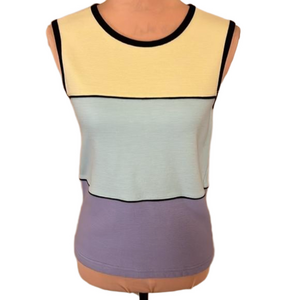 Croft and Barrow colorblock cardigan and tank top set size medium